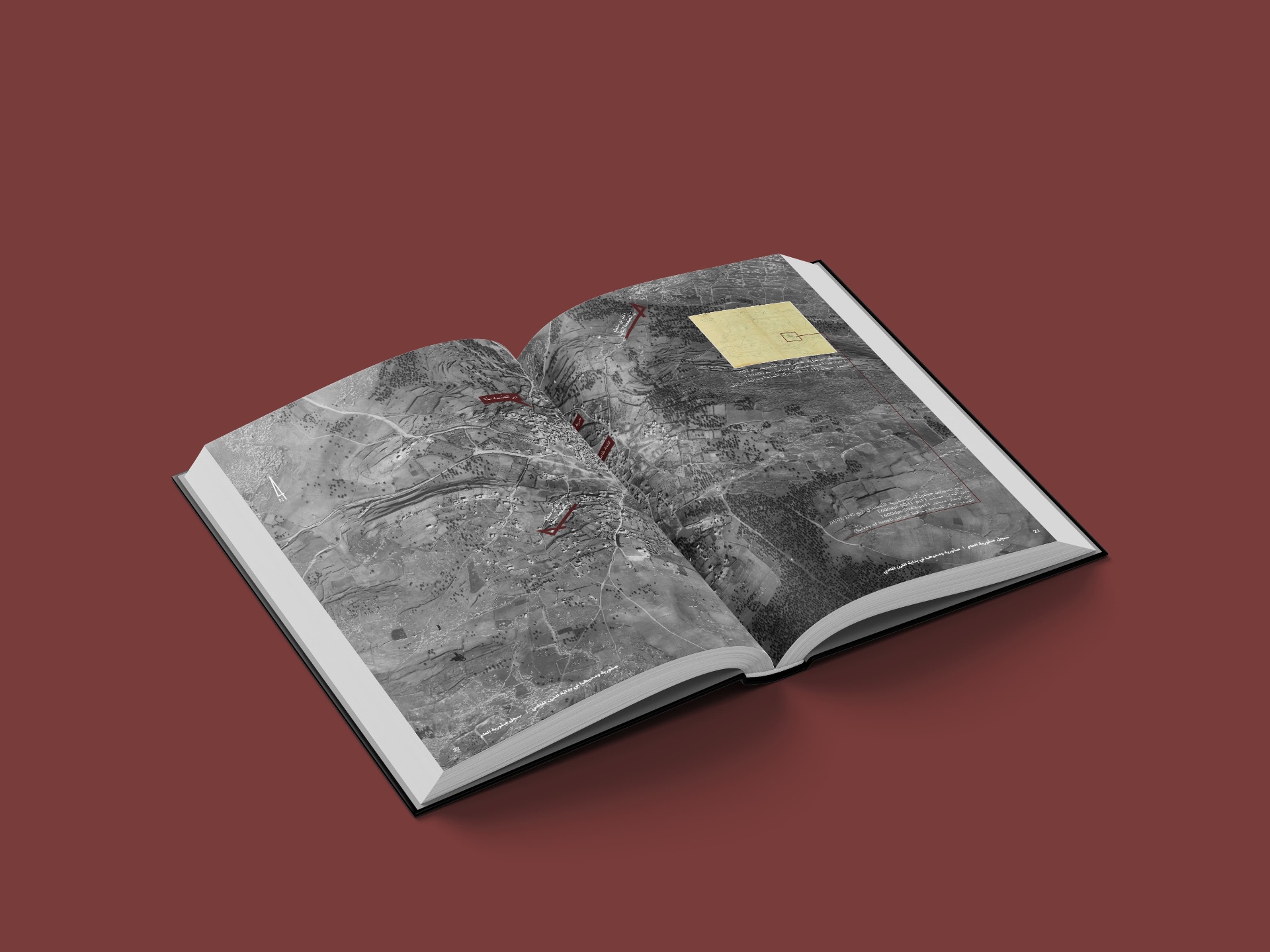 Interior spread — aerial mapping of Saffuriya